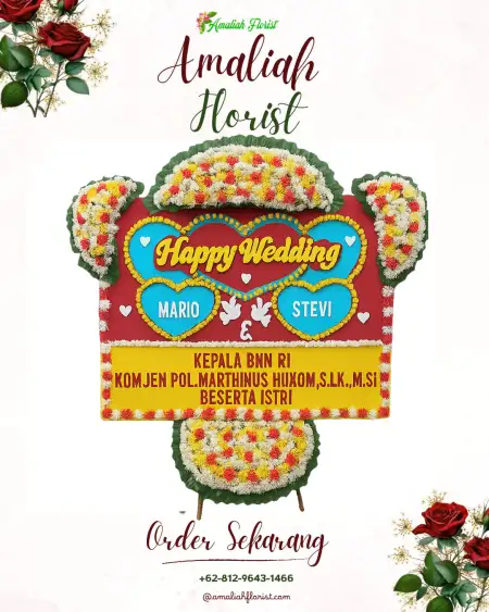Papan Bunga Pernikahan Sikampuh